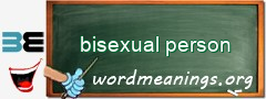 WordMeaning blackboard for bisexual person